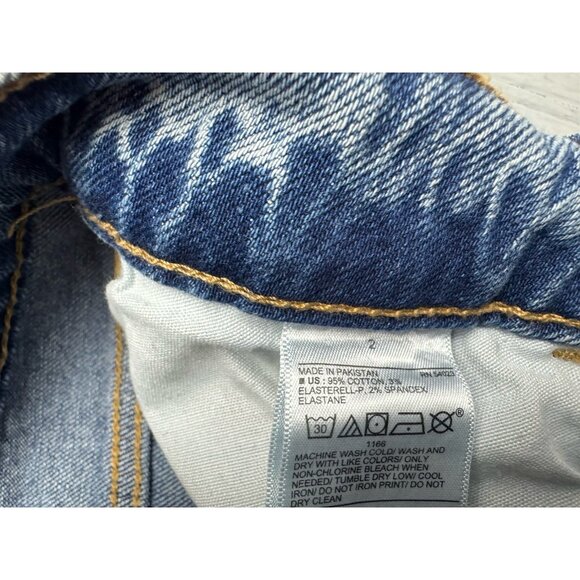 Old Navy Size 2 Womens Jeans Kicker Bootcut Hi Rise Med Wash Stretch Button Fly - Picture 4 of 5